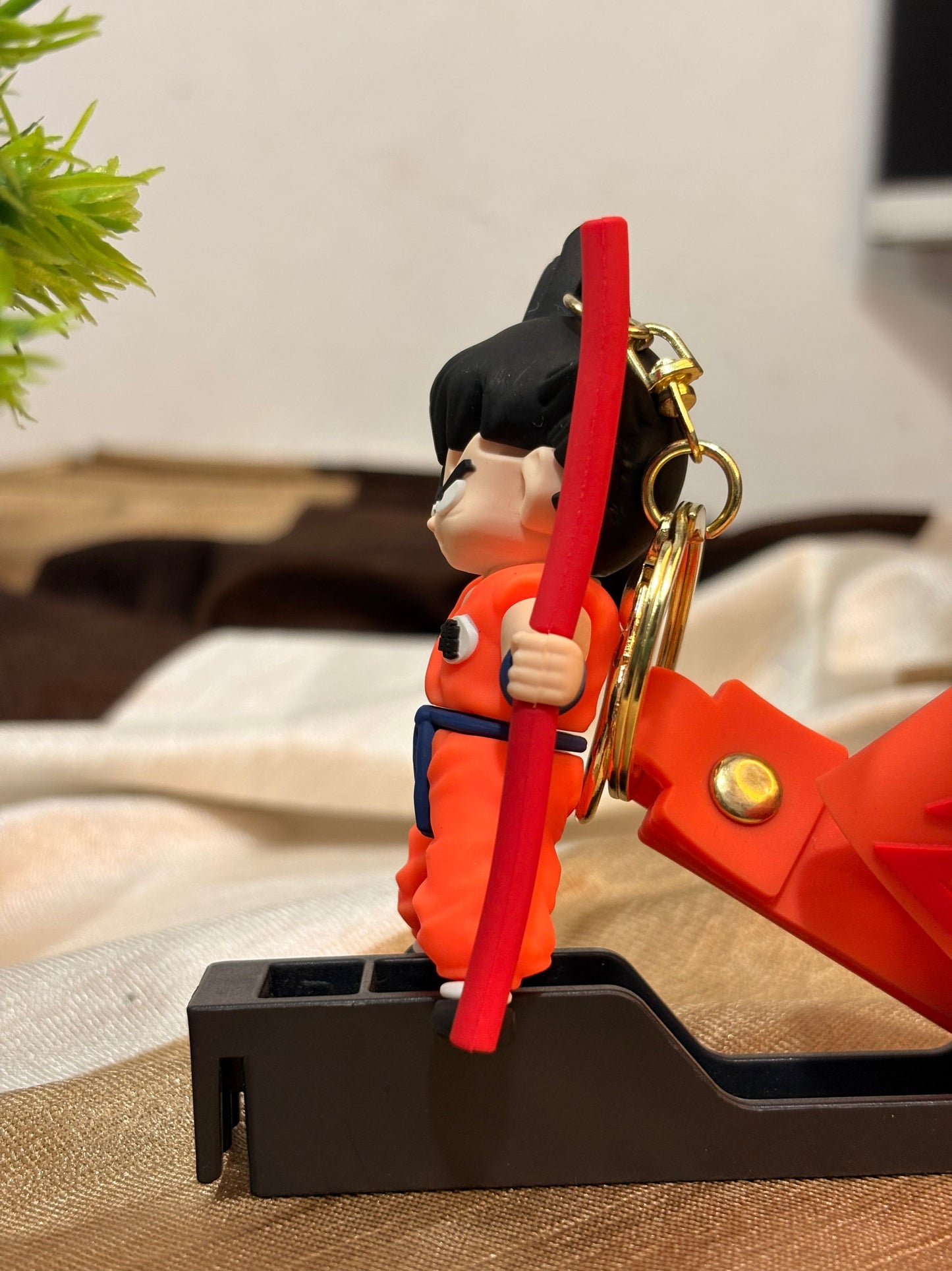 Dragon Ball Z: Goku 3D Figure Keychain with Power Pole