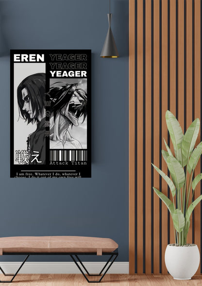 ATTACK ON TITAN EREN YEAGER POSTER 15