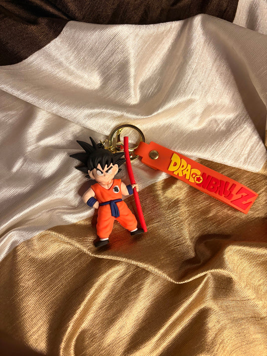 Dragon Ball Z: Goku 3D Figure Keychain with Power Pole