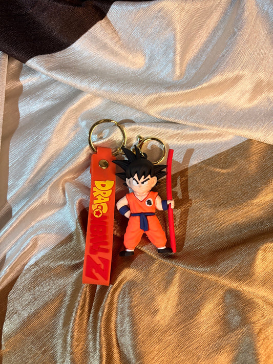 Dragon Ball Z: Goku 3D Figure Keychain with Power Pole