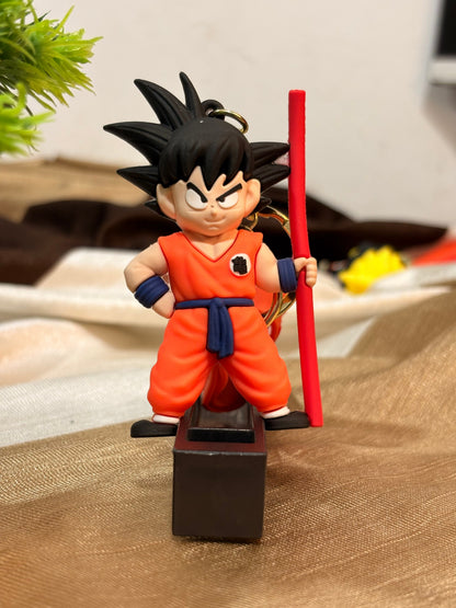 Dragon Ball Z: Goku 3D Figure Keychain with Power Pole
