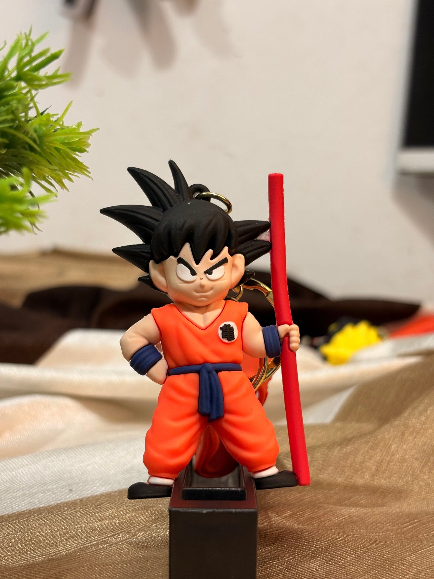Dragon Ball Z: Goku 3D Figure Keychain with Power Pole