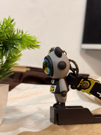 Cyber-Panda "MASK" 3D Keychain