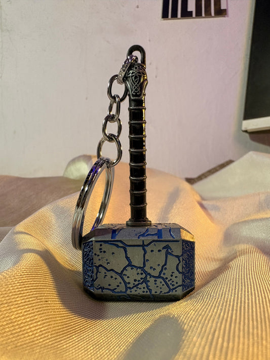Crackling Mjolnir Thor's Hammer Metal Keychain (Marvel)