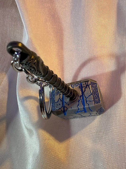 Crackling Mjolnir Thor's Hammer Metal Keychain (Marvel)