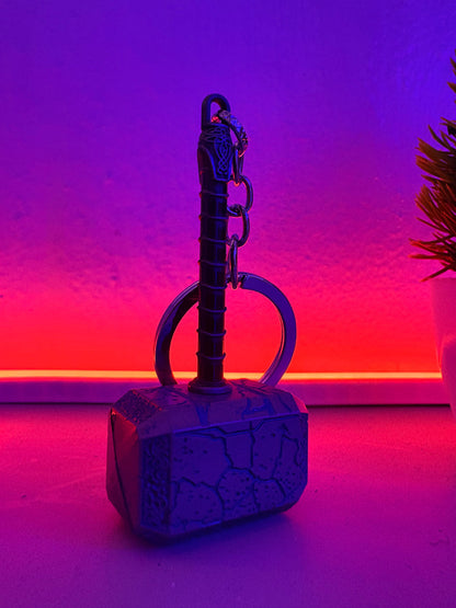 Crackling Mjolnir Thor's Hammer Metal Keychain (Marvel)