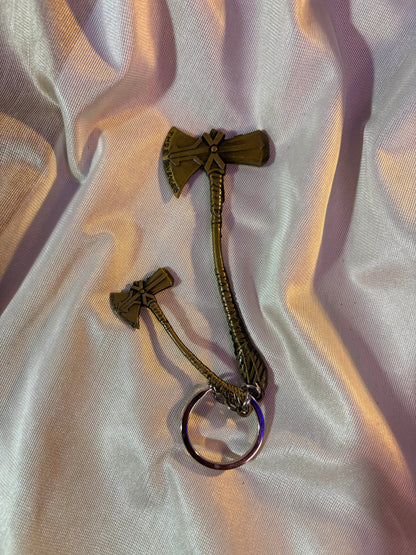 Epic Thor Stormbreaker Dual-Axe Keychain (Marvel Avengers)