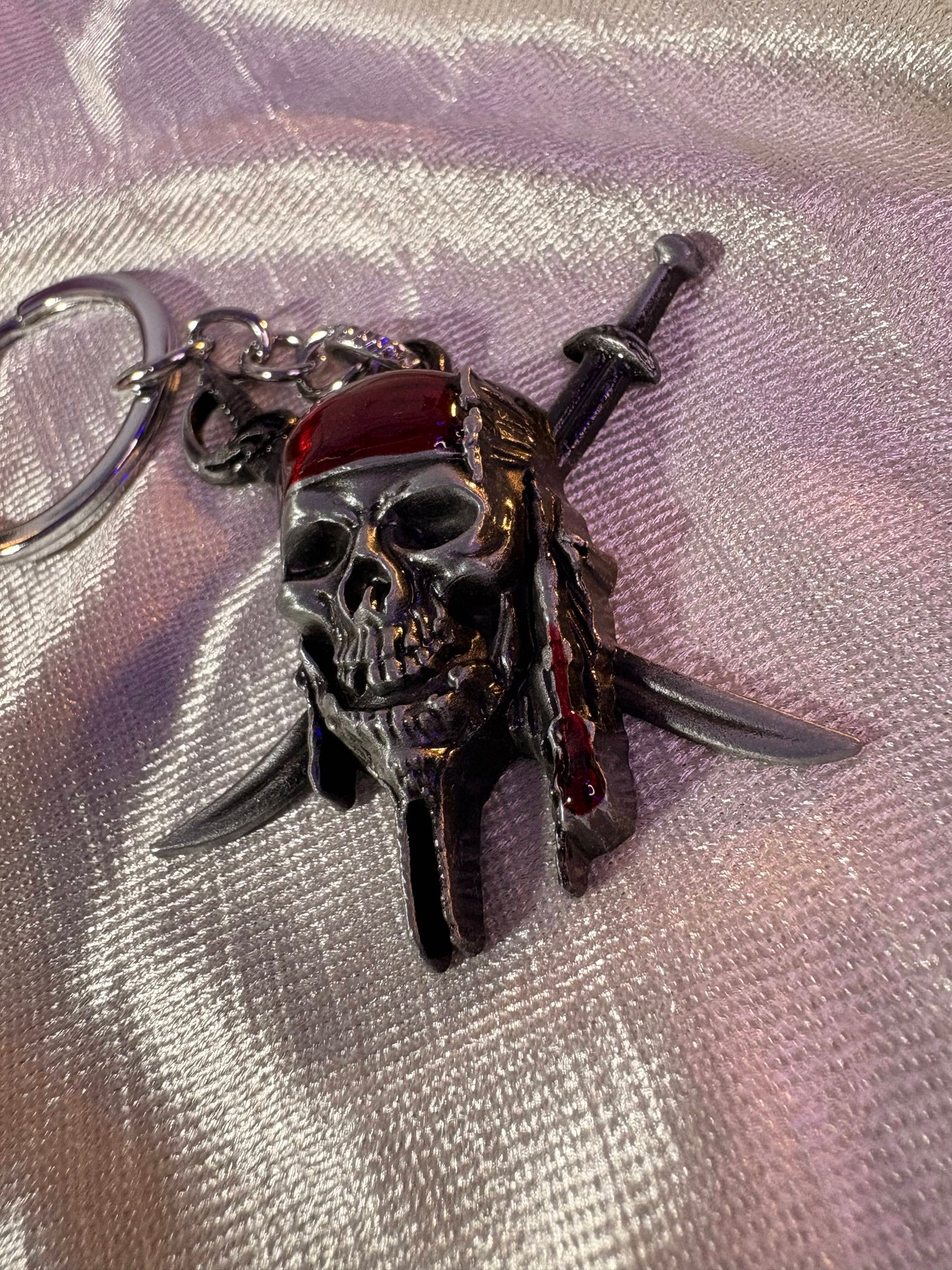 Captain Jack Sparrow Pirate Skull Metal Keychain