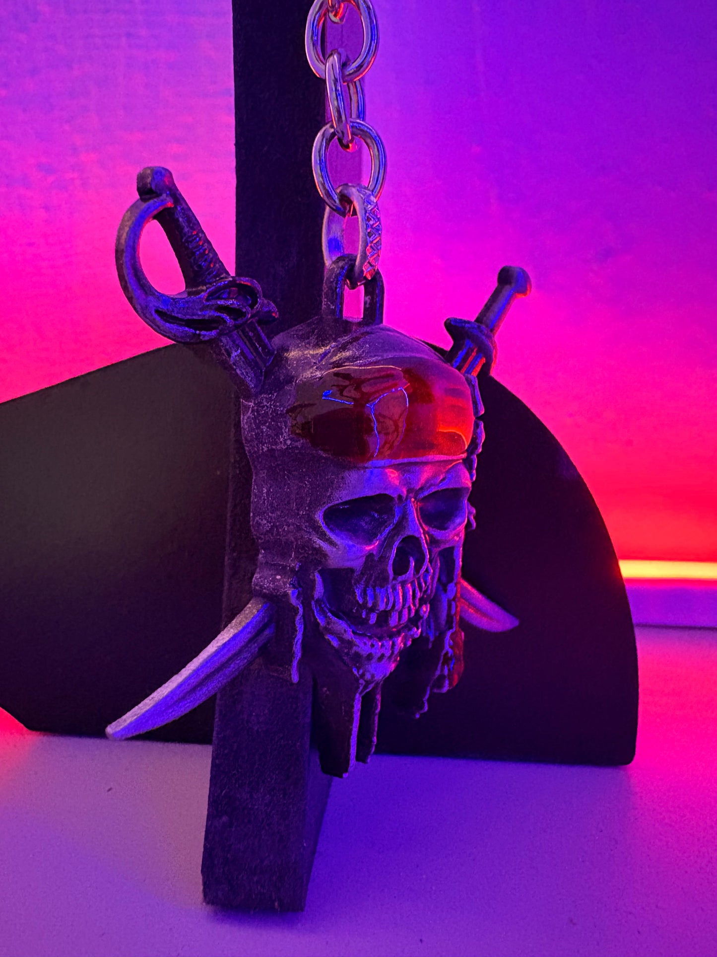 Captain Jack Sparrow Pirate Skull Metal Keychain