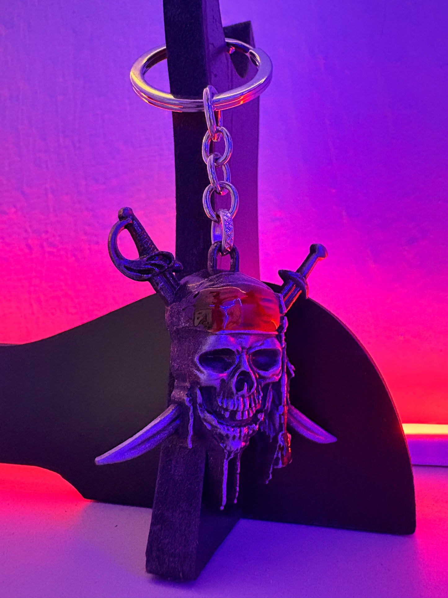 Captain Jack Sparrow Pirate Skull Metal Keychain