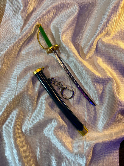 Silvers Rayleigh 'Dark King' Sword Metal Keychain (One Piece)