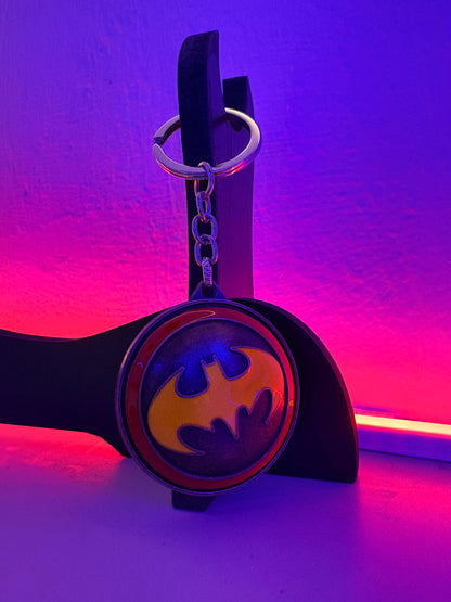 Batman Classic Logo Medallion Metal Keychain (DC Comics)