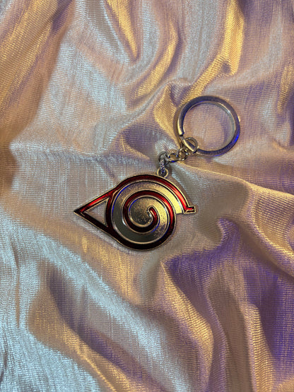 Naruto Hidden Leaf Village (Konoha) Symbol Metal Keychain