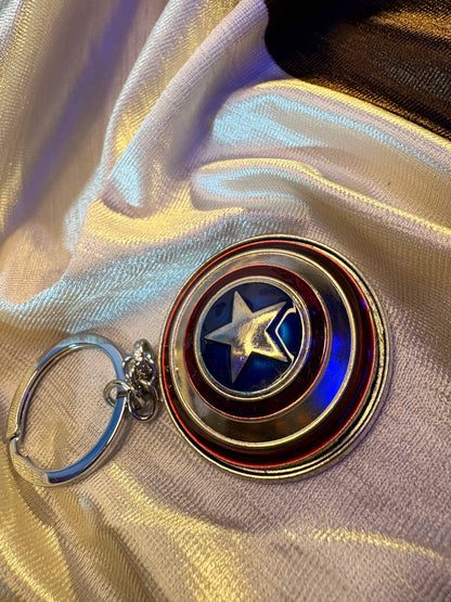 Captain America Classic Shield Metal Keychain (Marvel)