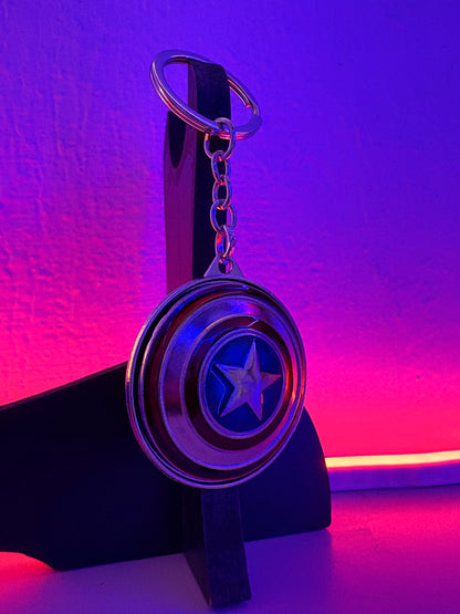 Captain America Classic Shield Metal Keychain (Marvel)