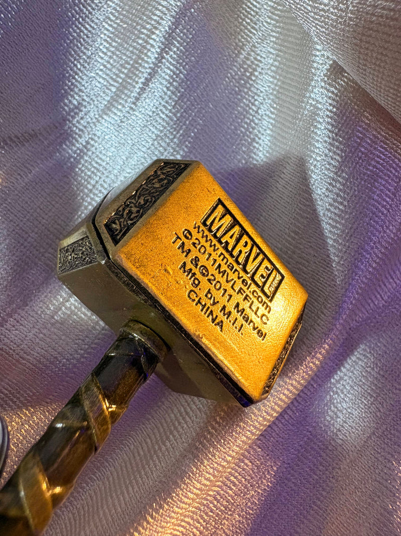 MJOLNIR GOLD METALLIC KEYCHAIN