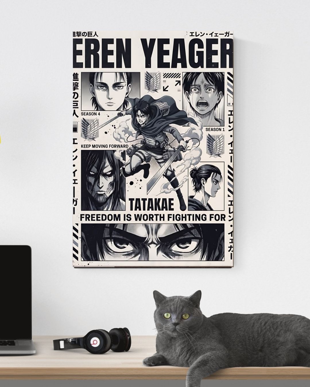 ATTACK ON TITAN EREN YEAGER POSTER 02